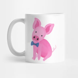 Handsome pig with bow tie Mug